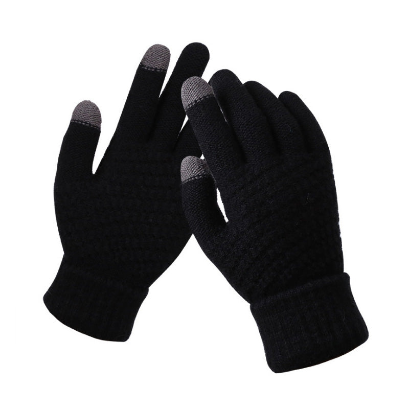 Warm Knitted Gloves for Touch Screens