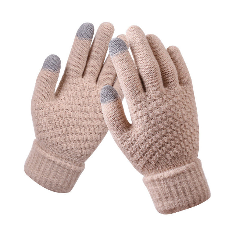 Warm Knitted Gloves for Touch Screens