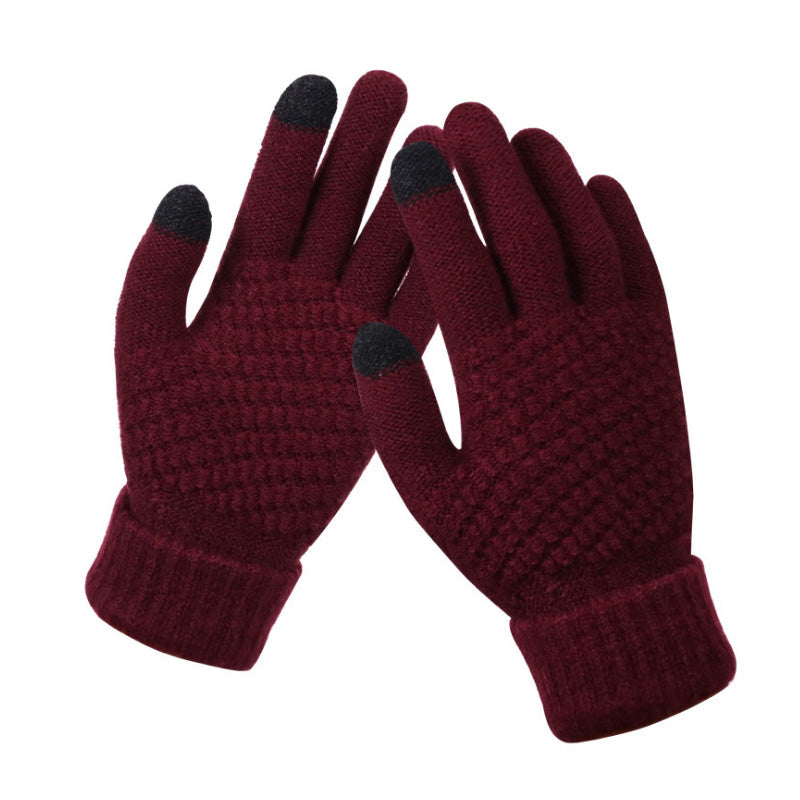 Warm Knitted Gloves for Touch Screens