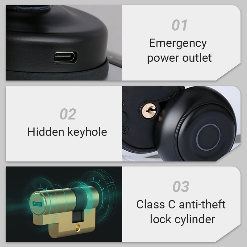 Free Shipping-Spherical Smart Combination Fingerprint Lock